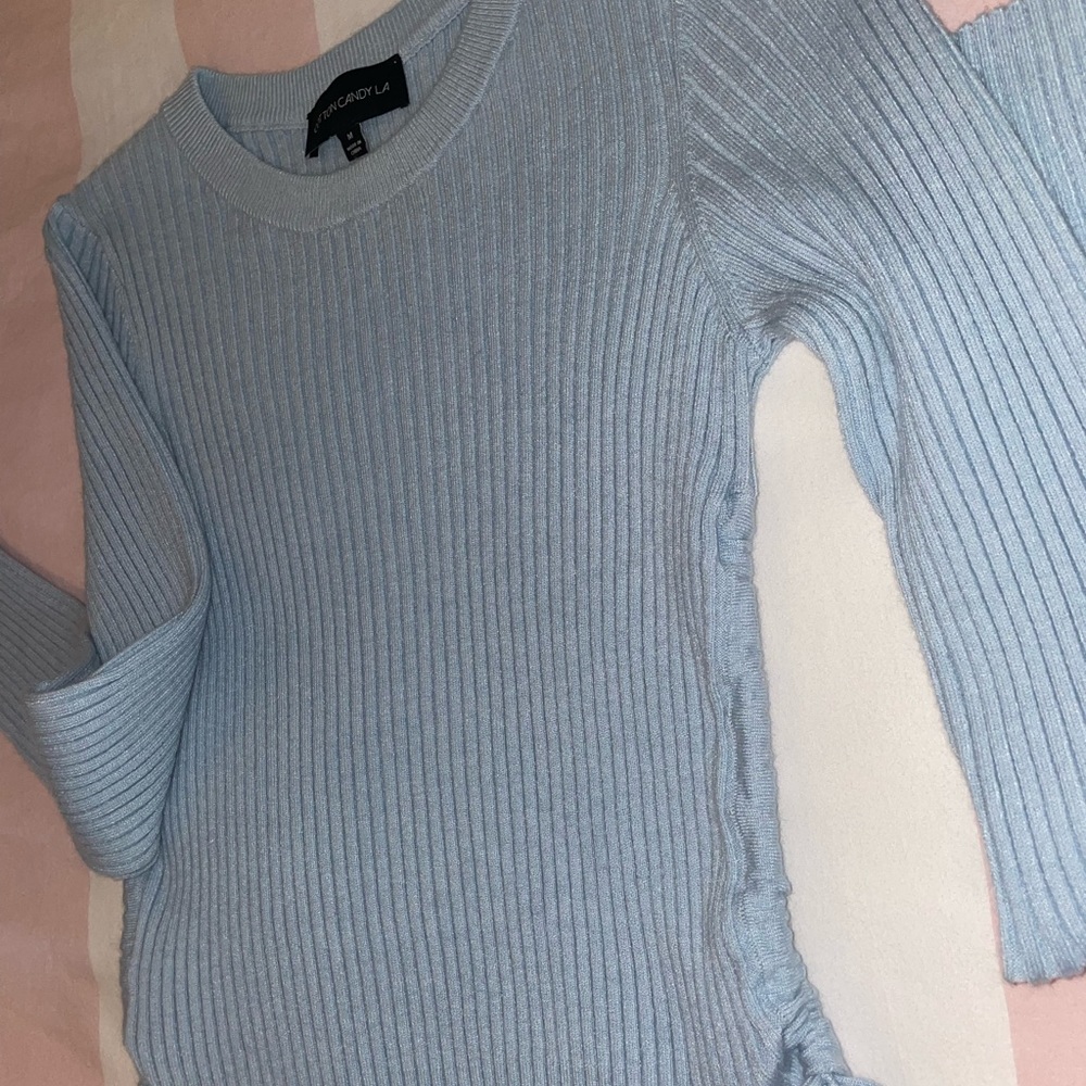 Cotton candy LA sky blue sweater